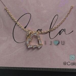 Gold Heart Pendant Necklace